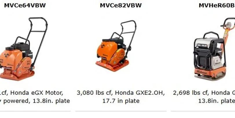 BATTERY POWERED PLATE COMPACTORS
